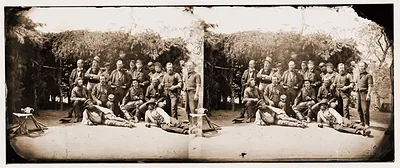 Cumberland Landing Virginia. Group of civilians and soldiers