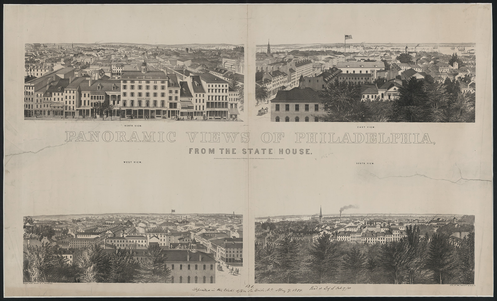 Panoramic Views of Philadelphia, from the State House — historic image