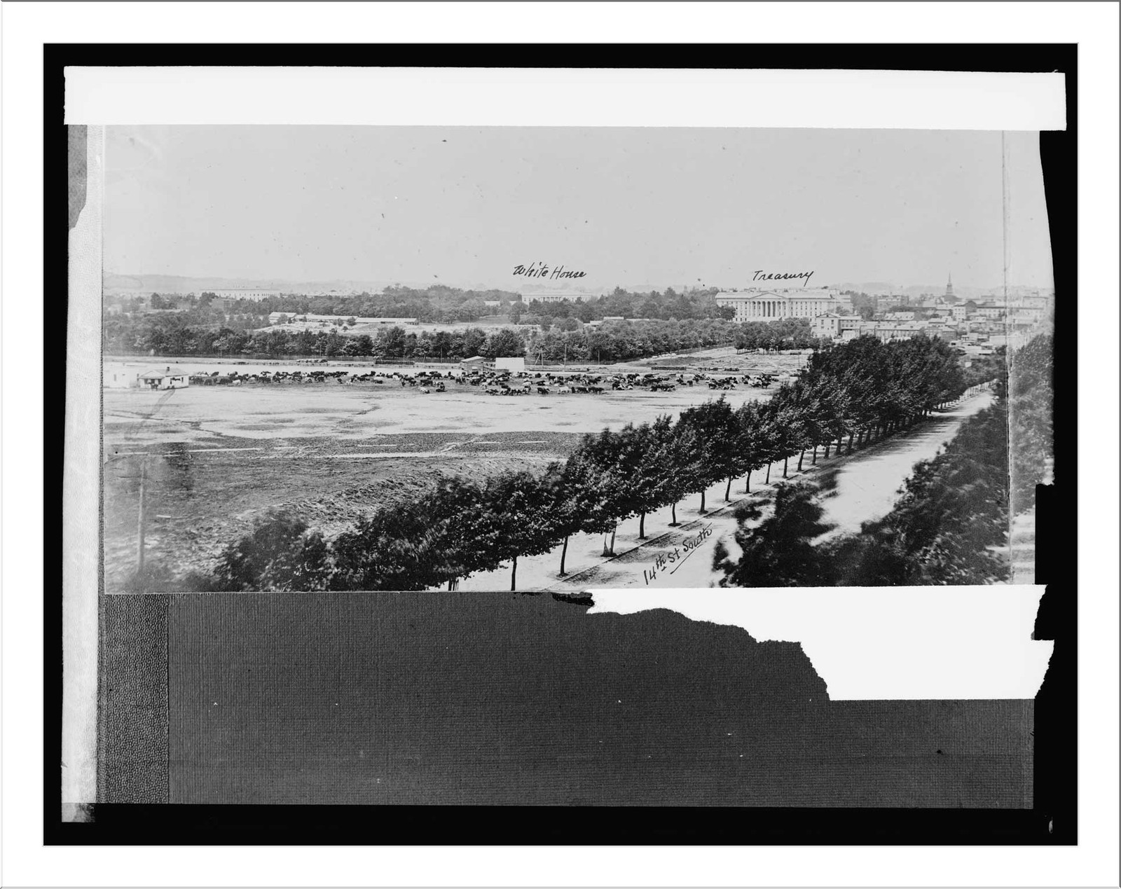 Panorama of Washington, [D.C.], 1865 [showing White House & Treasury Building], 1865 — historic photograph