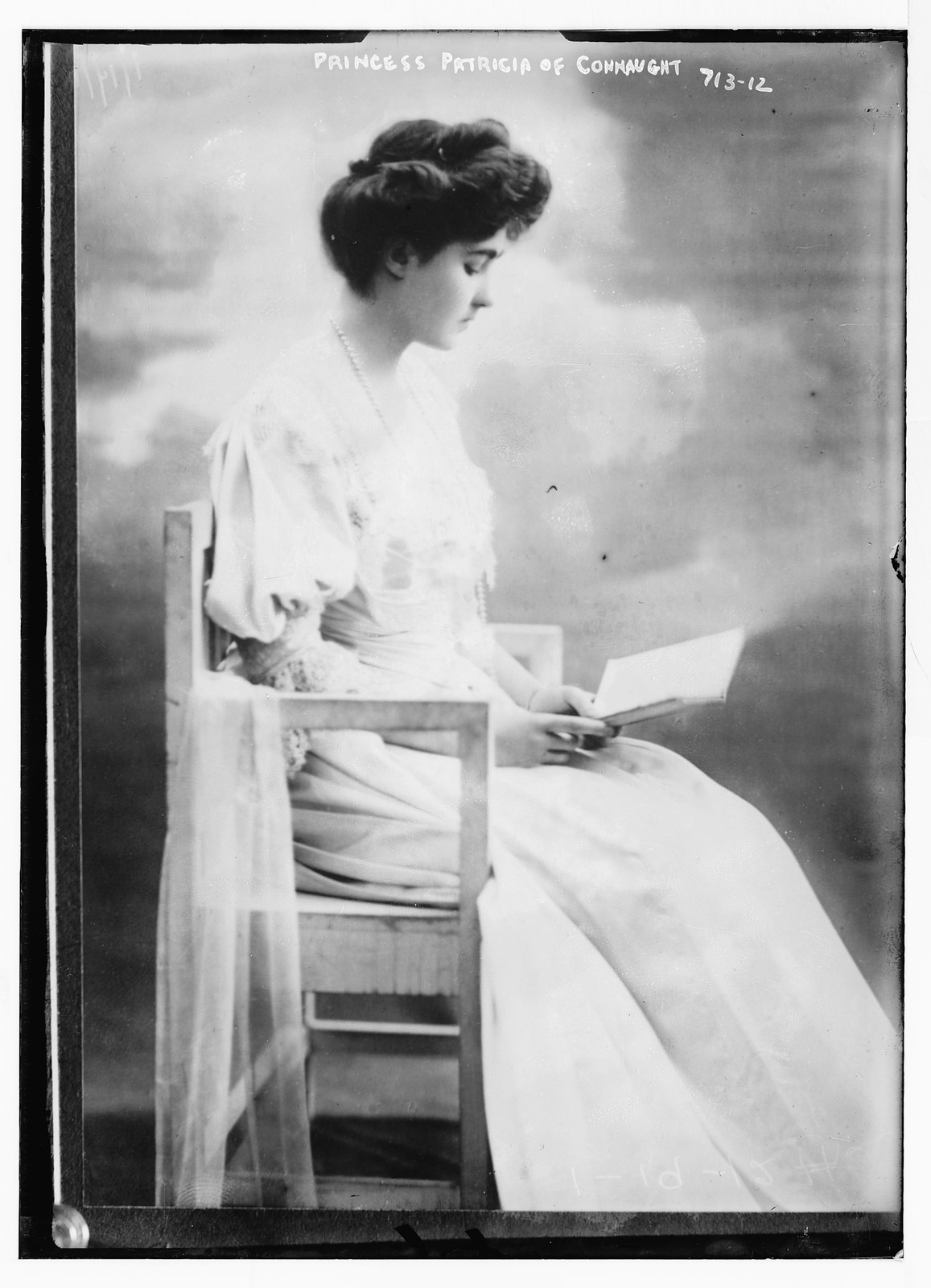 Princess Patricia of Connaught, seated reading, n/a — historic photograph