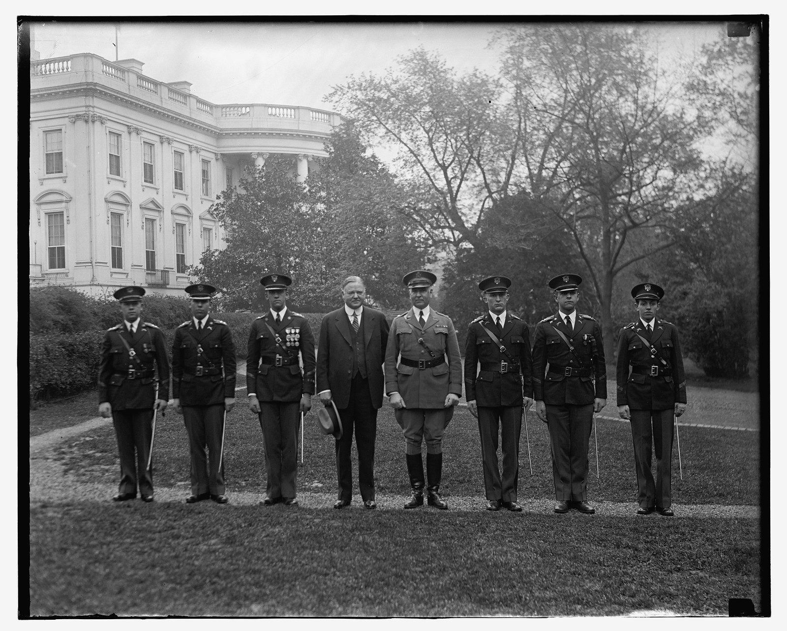 Hoover & High School Cadet Officers, 4/15/29, [19]29 April 15. — historic photograph