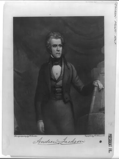[Andrew Jackson, half length portrait, standing, facing right]