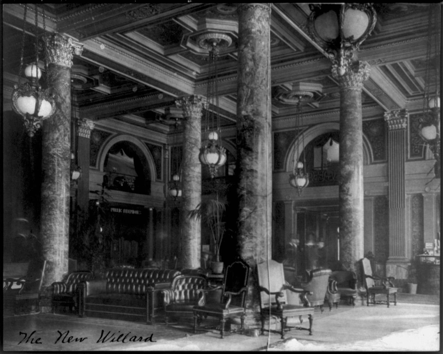 [The New Willard Hotel, Washington, D.C. - lobby], [between 1890 and 1950] — historic photograph