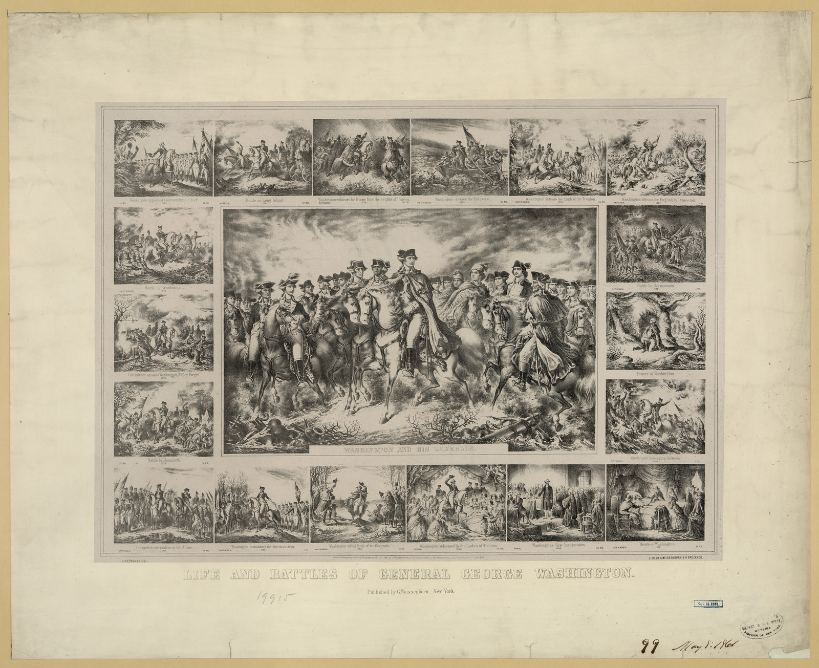 Life and Battles of General George Washington — historic image
