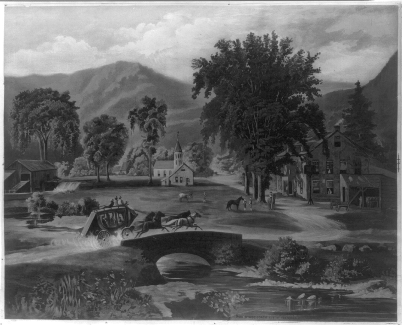 The stage coach, [no date recorded on shelflist card] — historic print
