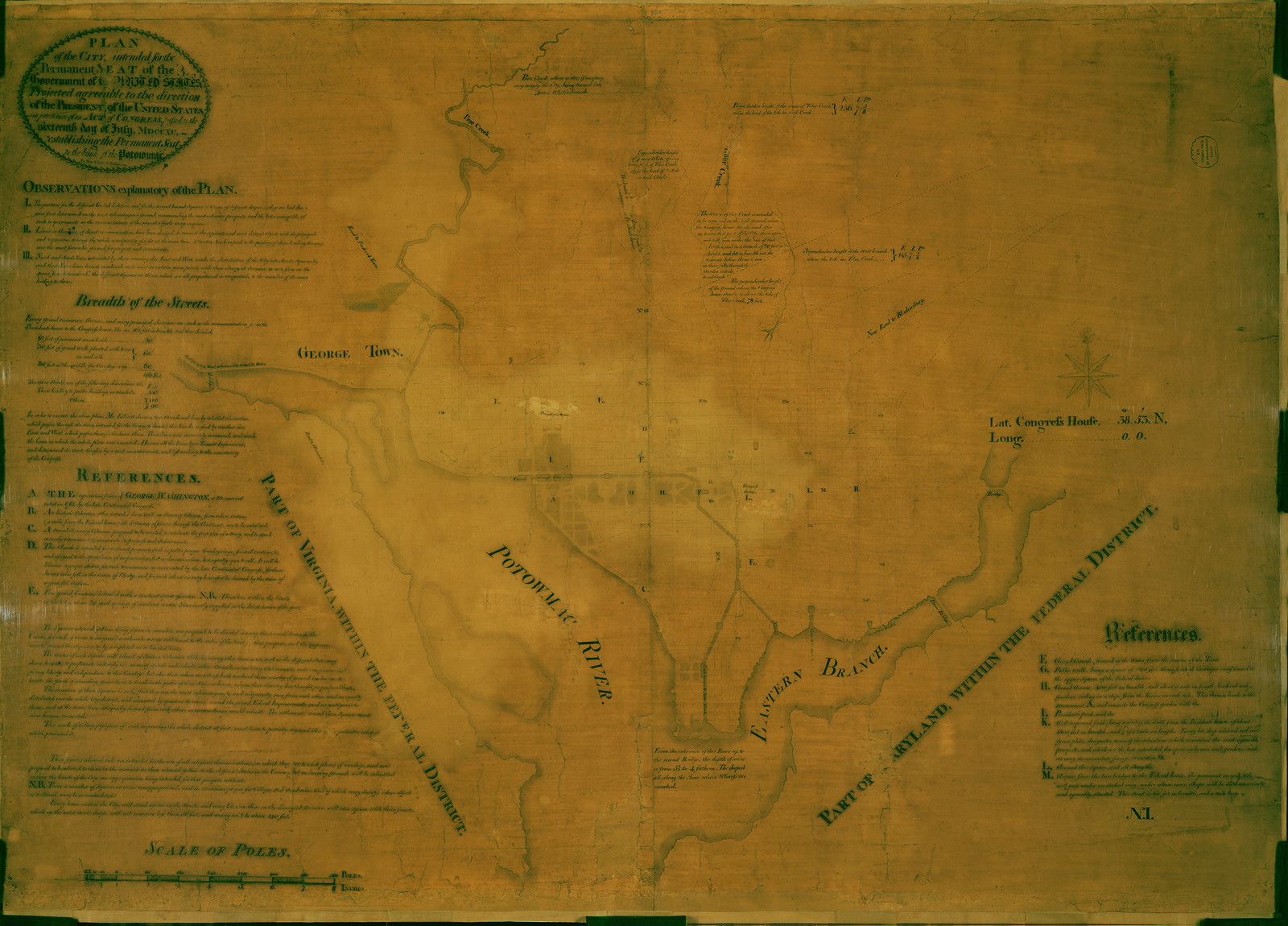L'Enfant 2, Washington DC — antique map