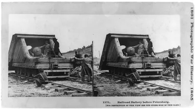 Railroad battery before Petersburg
