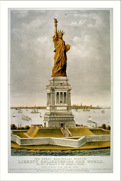 The great Bartholdi statue, liberty enlightening the world: the gift of France to the American people