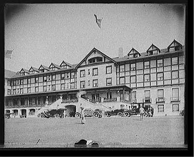 [Hotel Champlain, front entrance, Bluff Point, N.Y.]