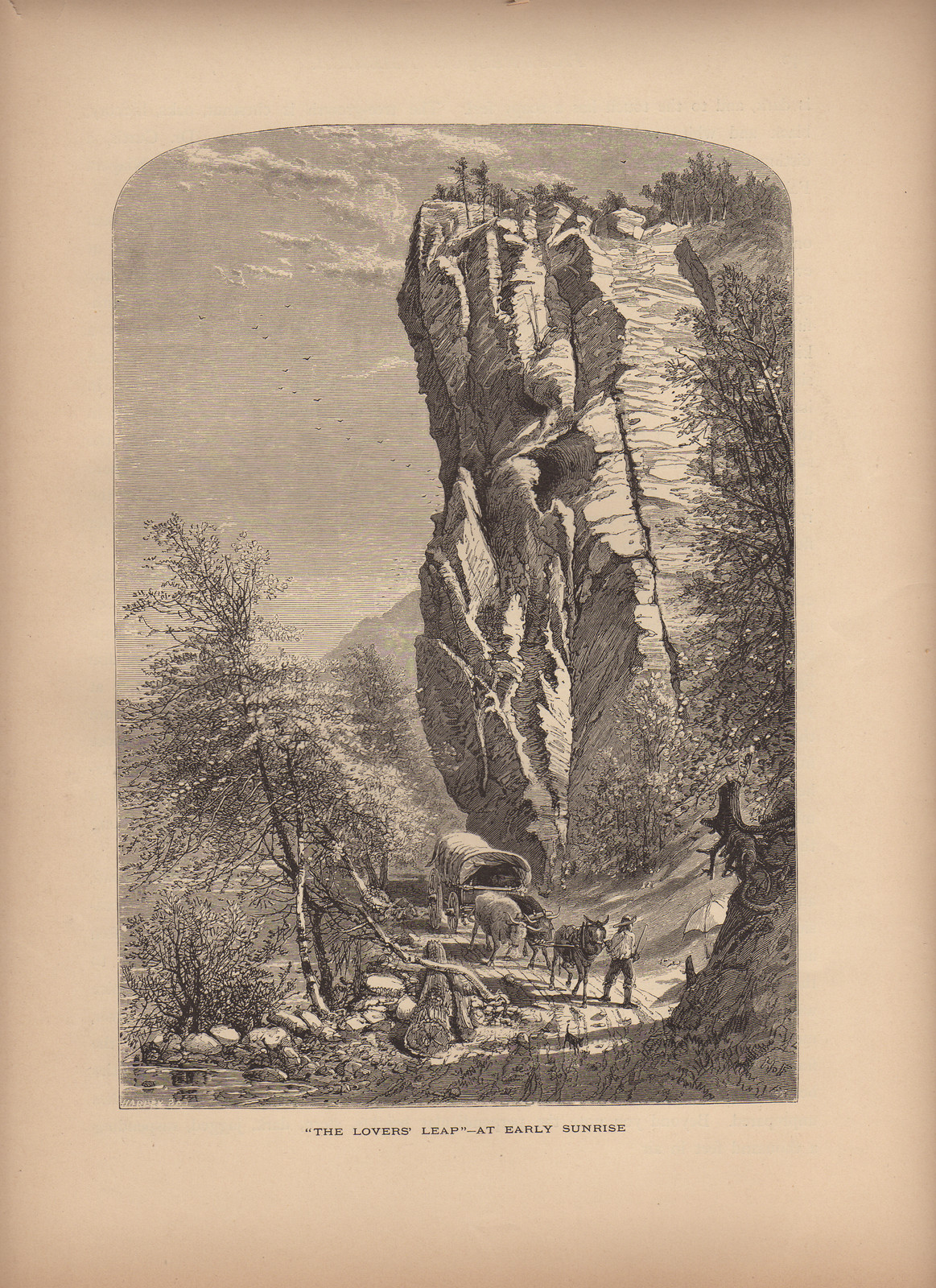 The Lovers' Leap, at Early Sunrise — historic image