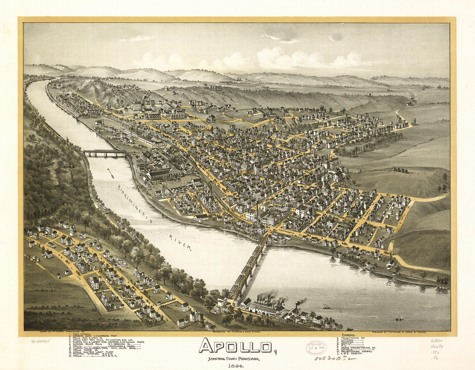 Apollo, Pennsylvania, 1896, 1896 — antique map