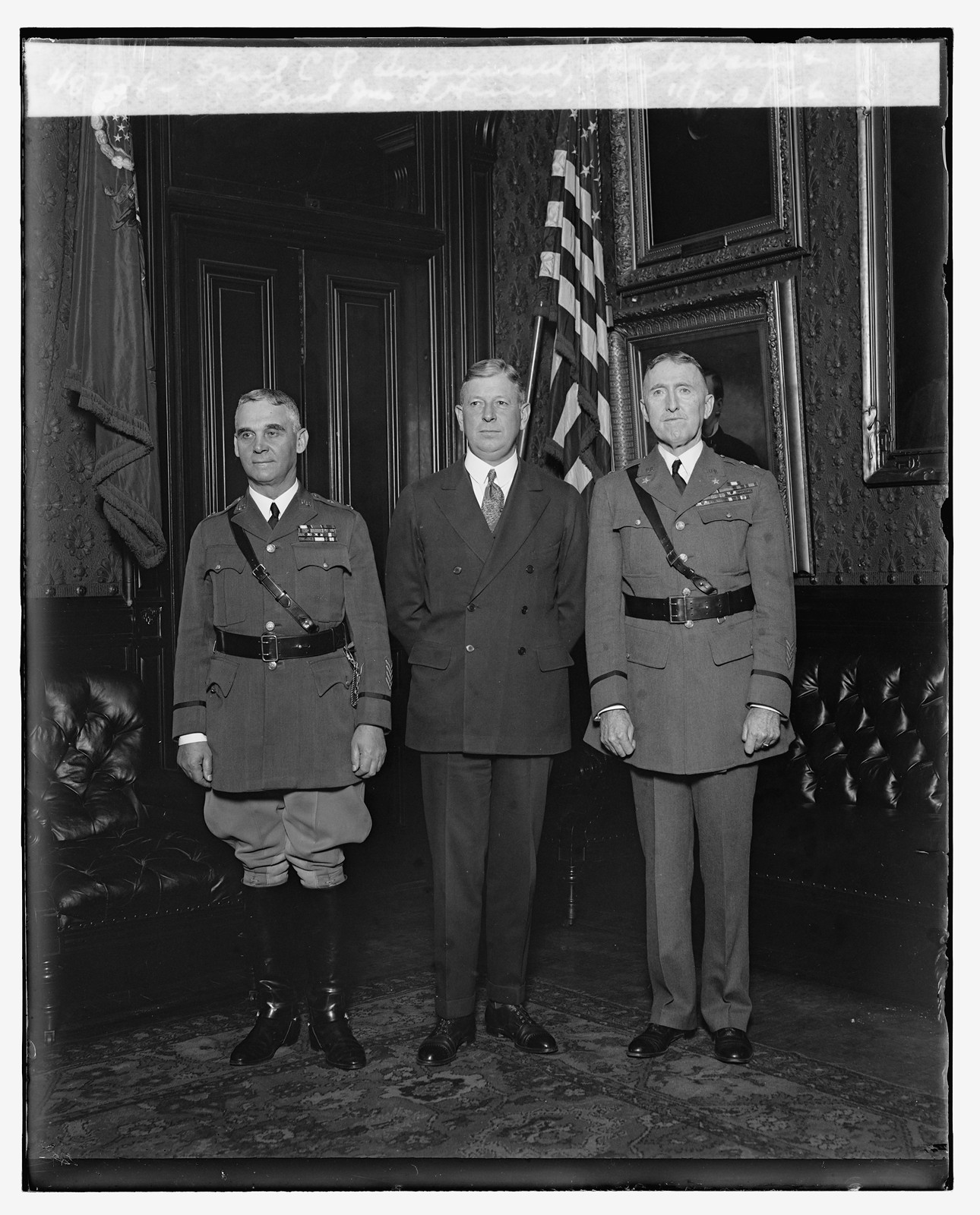 Gen'l C.P. Summerrall, Dwight Davis & Gen'l Jus. L. Hines, 11/20/26, [19]26 November 20. — historic photograph