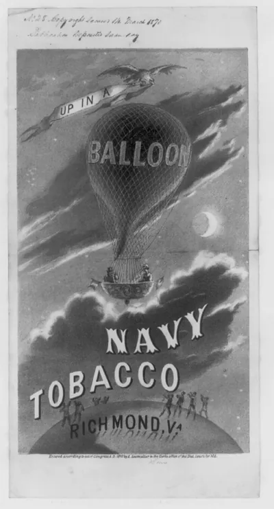 Up in a balloon.