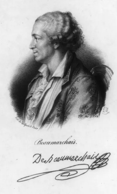 Beaumarchais / lith. de Delpech a Paris ; LM.