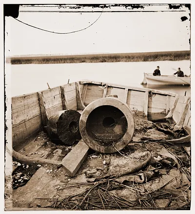 Charleston South Carolina (vicinity). Remains of famous Floating Battery