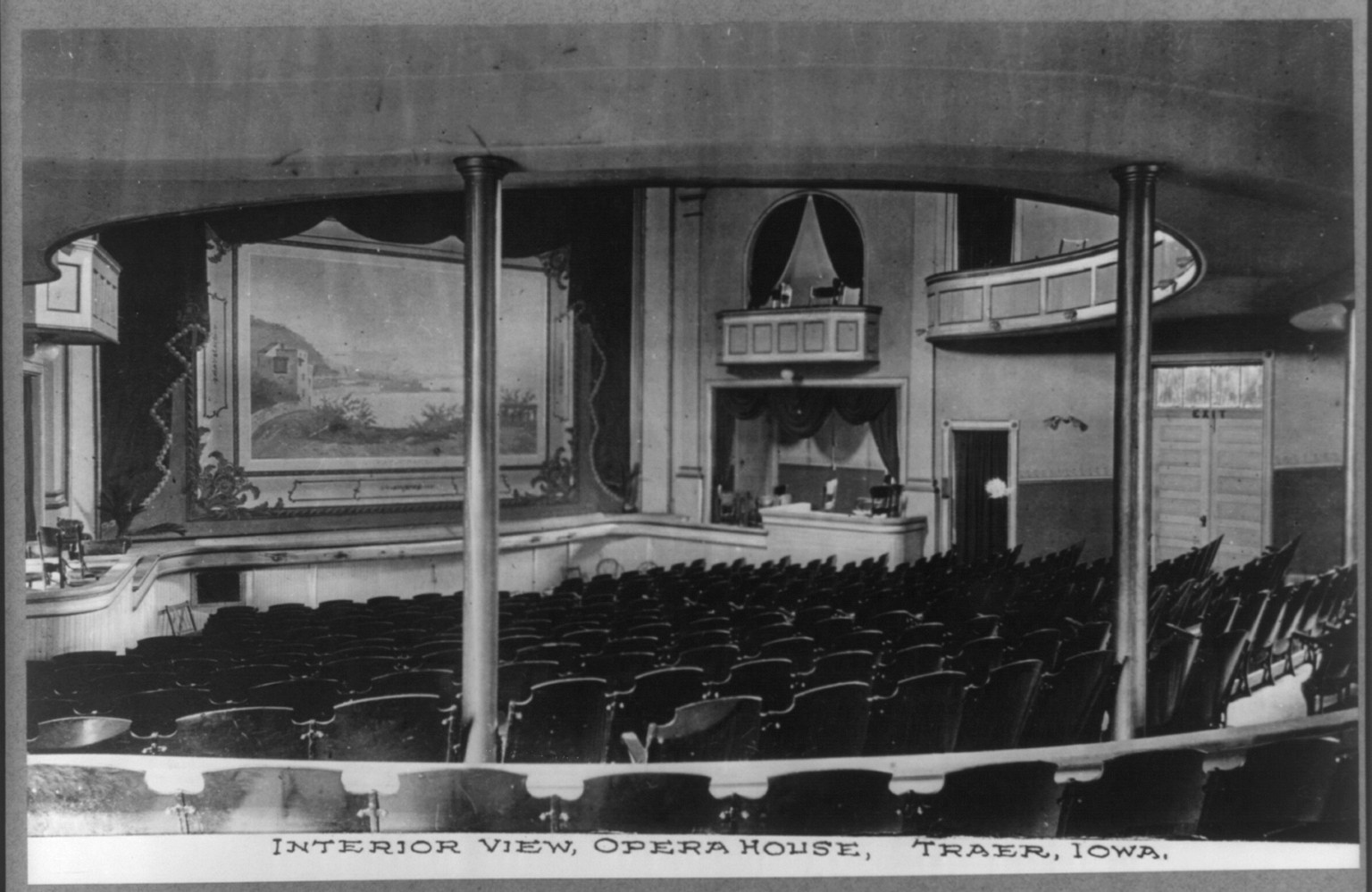 Interior view, Opera House, Traer, Iowa — historic photograph
