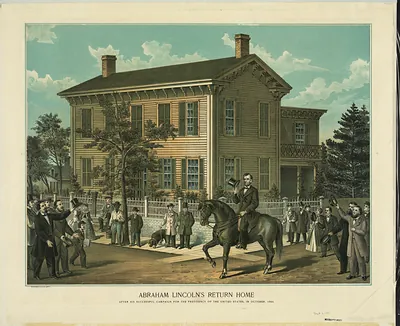 Abraham Lincoln's Return Home After His Successful Presidential Campaign, October 1860