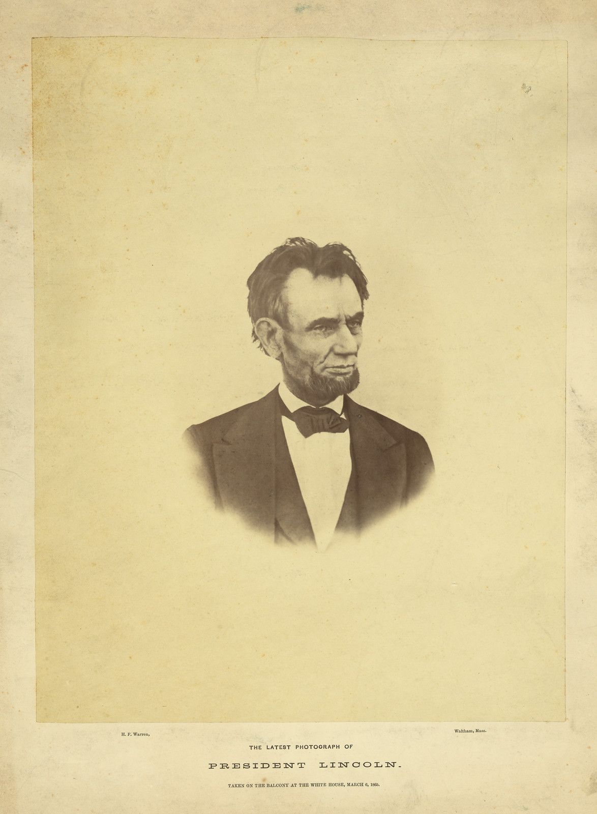 The Latest Photograph of President Lincoln — historic photograph