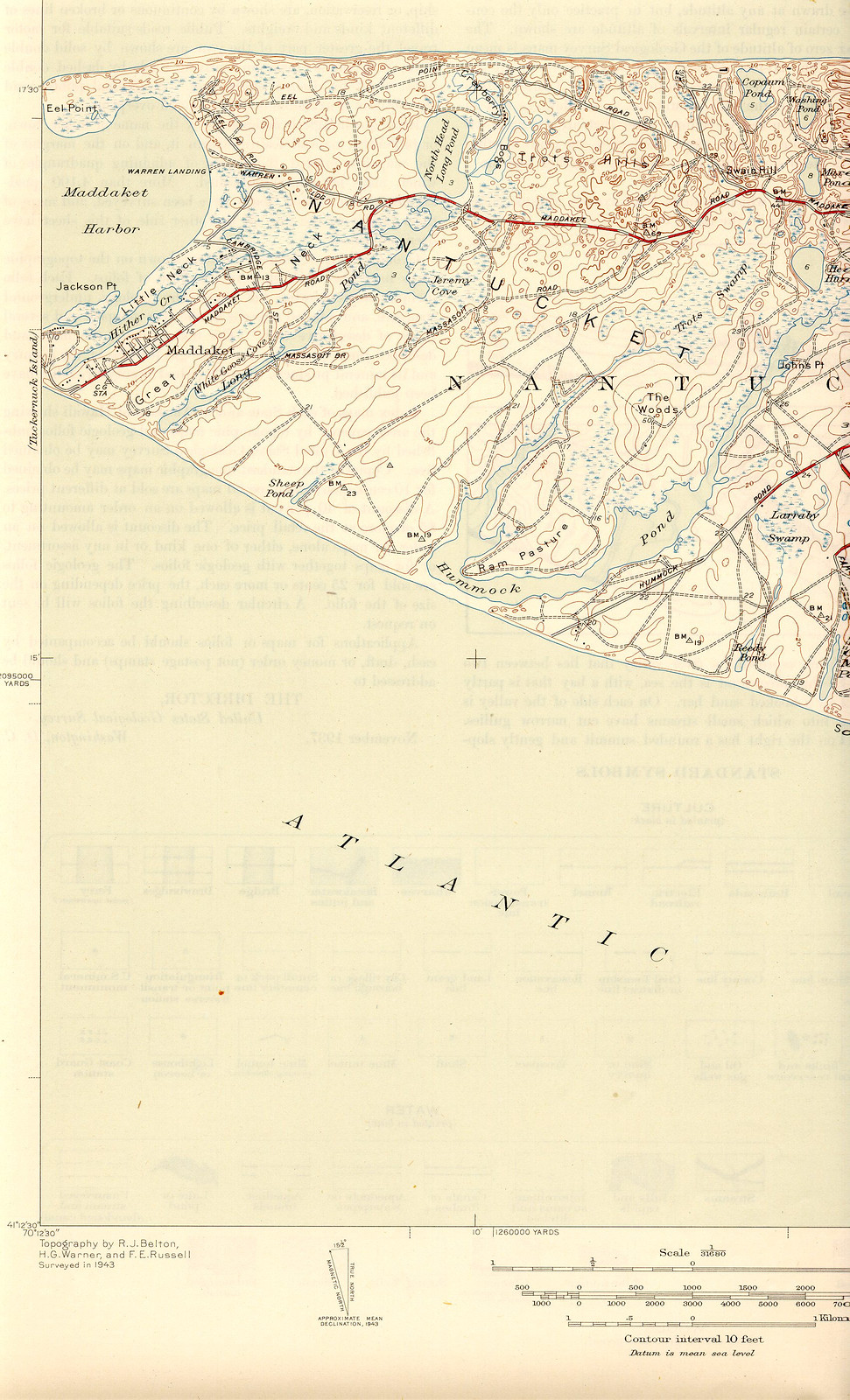 nntc 45 sw, Massachusetts — antique map