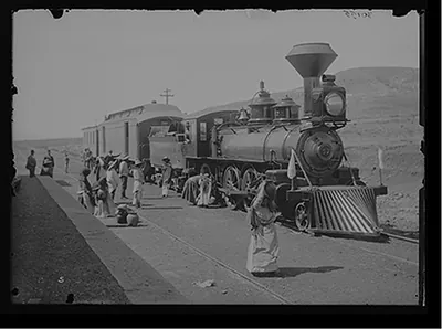 [Mexican Central Railway train at station, Mexico]