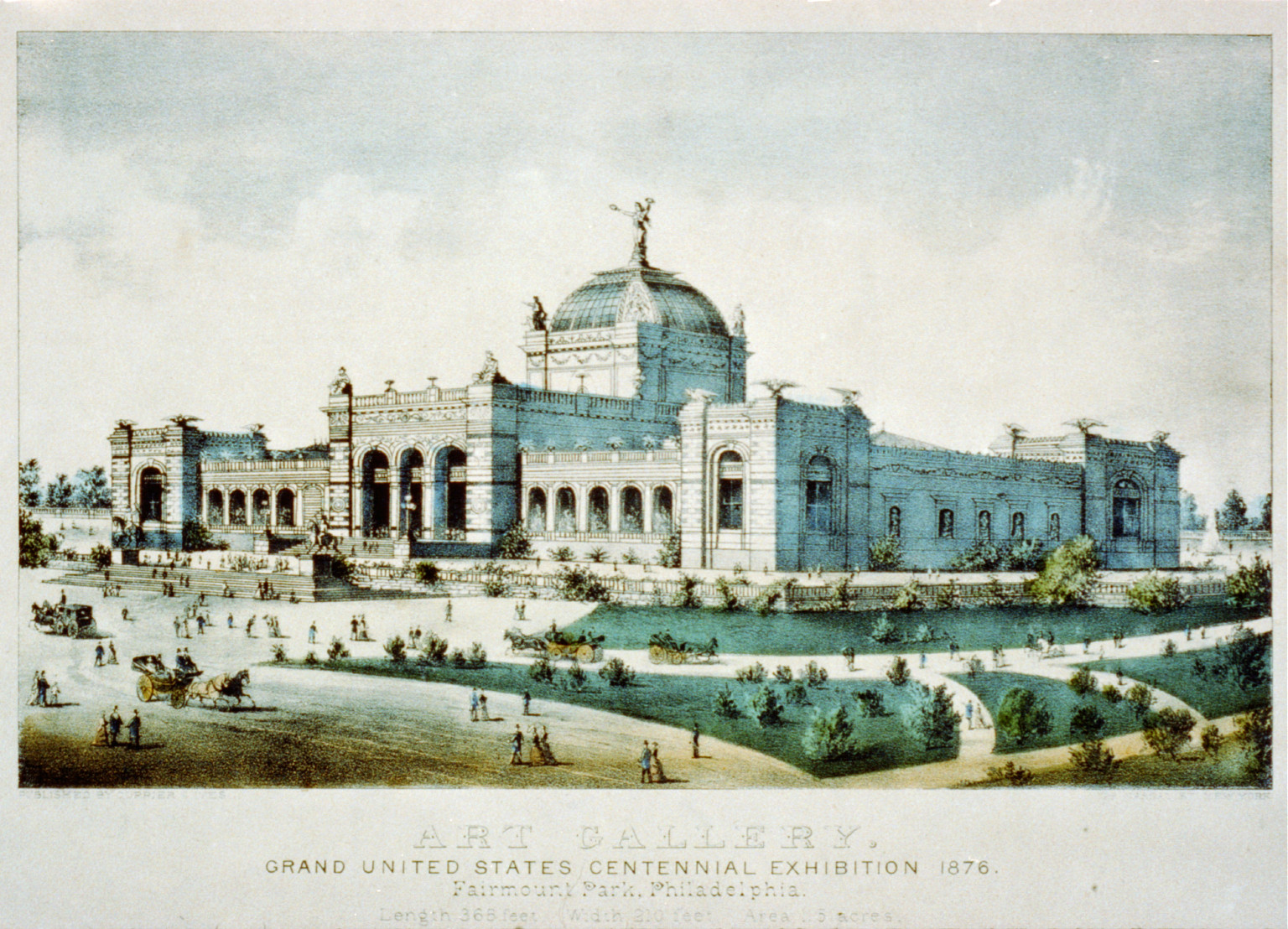 Art Gallery: Grand United States Centennial exhibition 1876 - Fairmount Park, Philadelphia, [New York] : Currier & Ives, [1876?] — antique lithograph