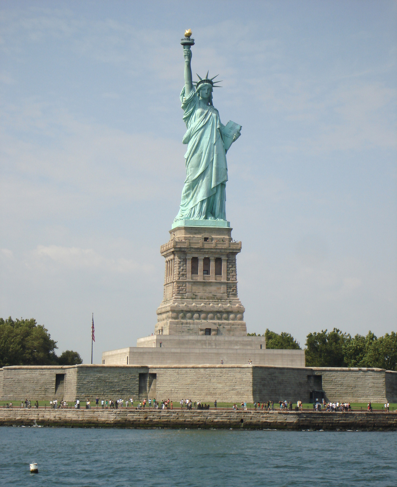 Statue of Liberty viewed from the water — historic image