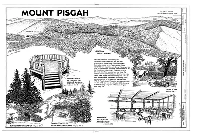 Mount Pisgah: Blue Ridge Parkway pictorial drawing sheet