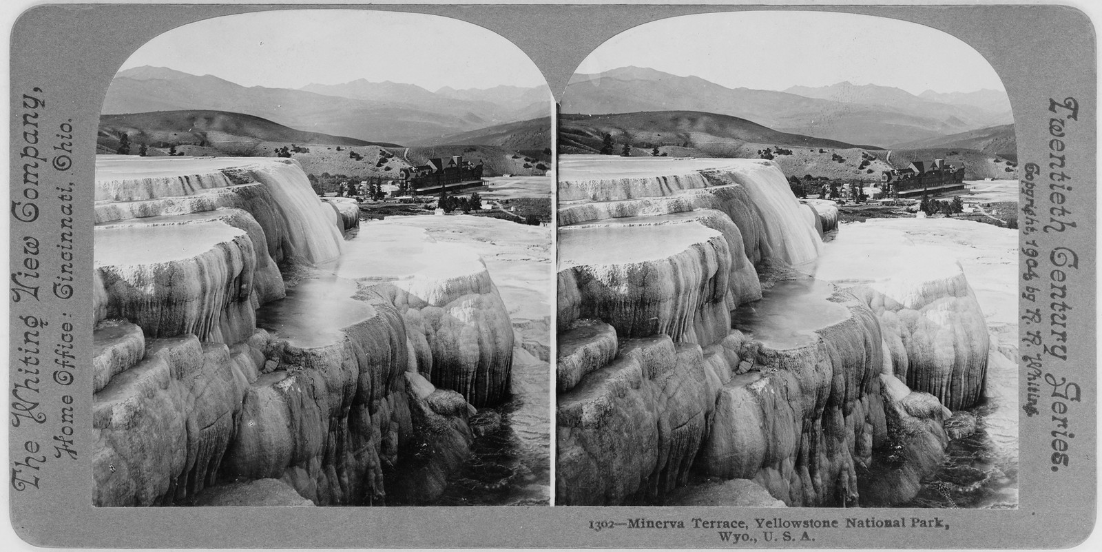 Minerva Terrace, Yellowstone National Park, Wyo., U.S.A., Cincinnati, Ohio : The Whiting View Company, c1904. — historic photograph