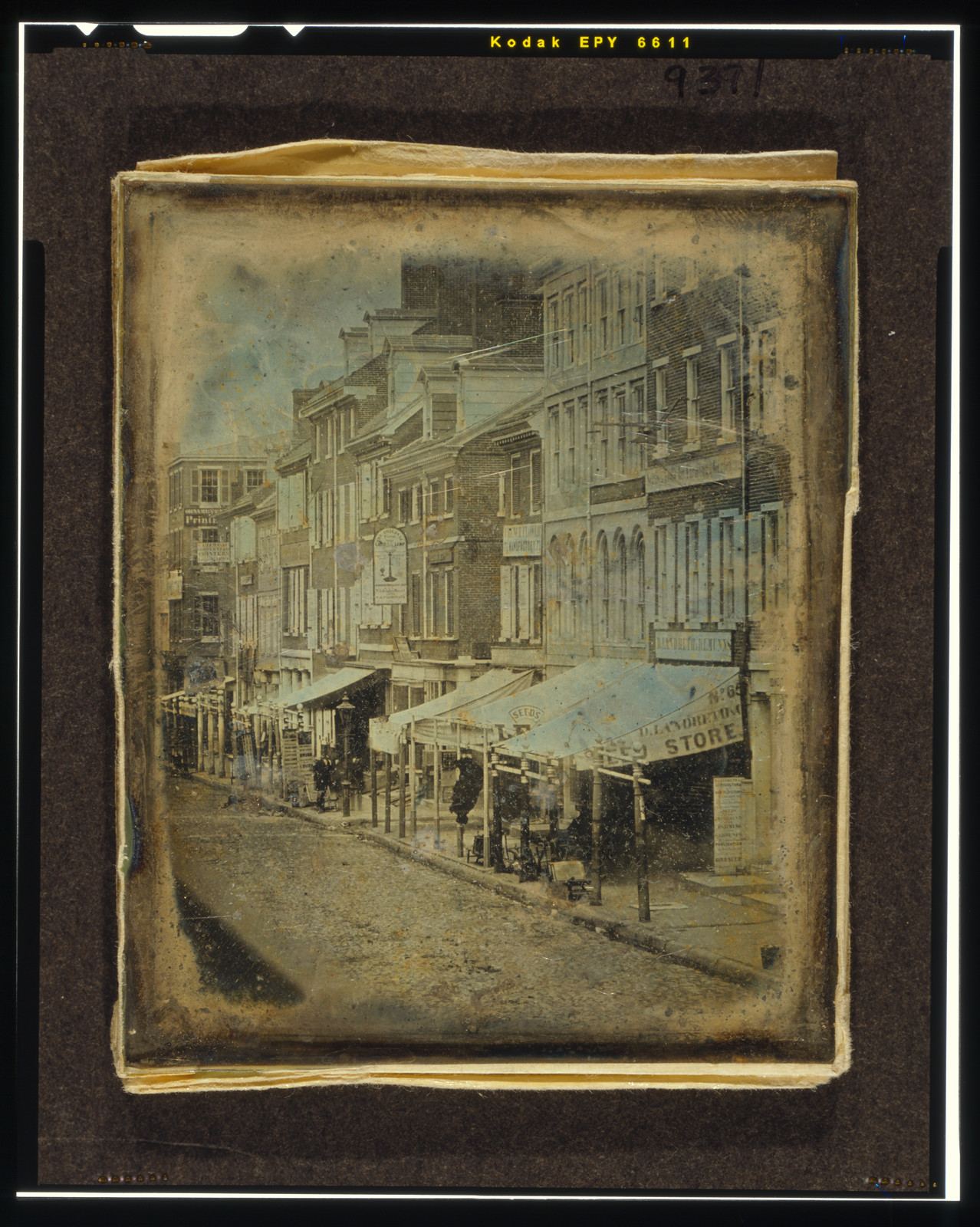 North side of Chestnut, 1842 — historic photograph