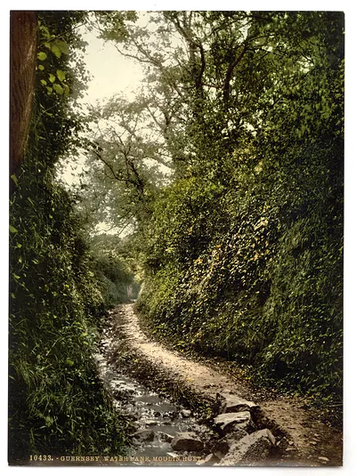 Guernsey water lane Moulin Huet Channel Islands England