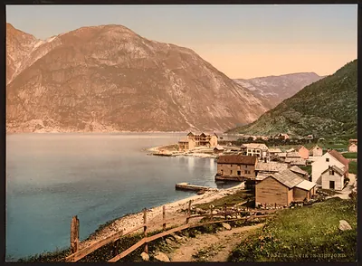 Vik in Eidfjord Hardanger Fjord Norway