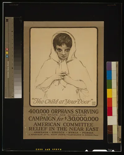 The child at your door 400000 orphans starving no state aid available--Campaign for $30000000.