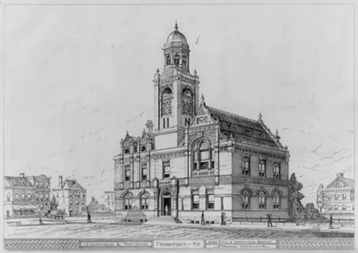 U.S. Court House and Post Office, Frankfort, Ky., James G. Hill, Supervising Architect [exterior]