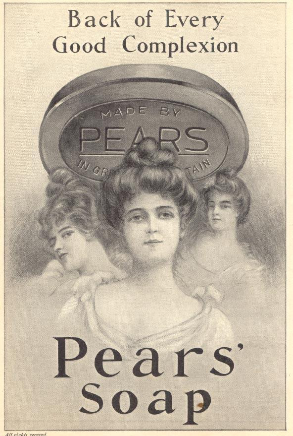Back of Every Good Complexion: Pears' Soap advertisement — historic image