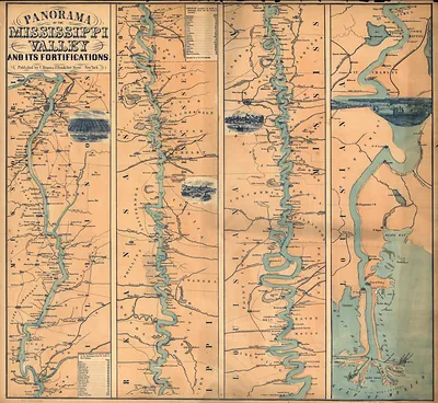 Panorama of the Mississippi Valley and its fortifications eng. by F.W. Boell