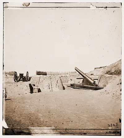 Charleston South Carolina (vicinity). Interior of Fort Putnam on Morris Island