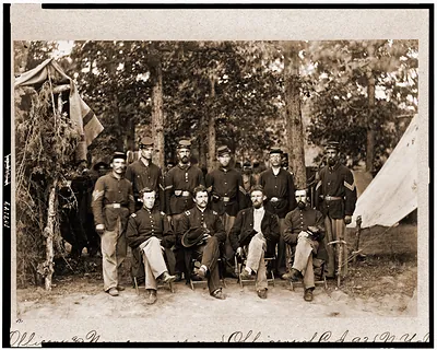 Officers and non-commissioned officers of Co. J(?) 93d N.Y. Infy. Bealton Va.
