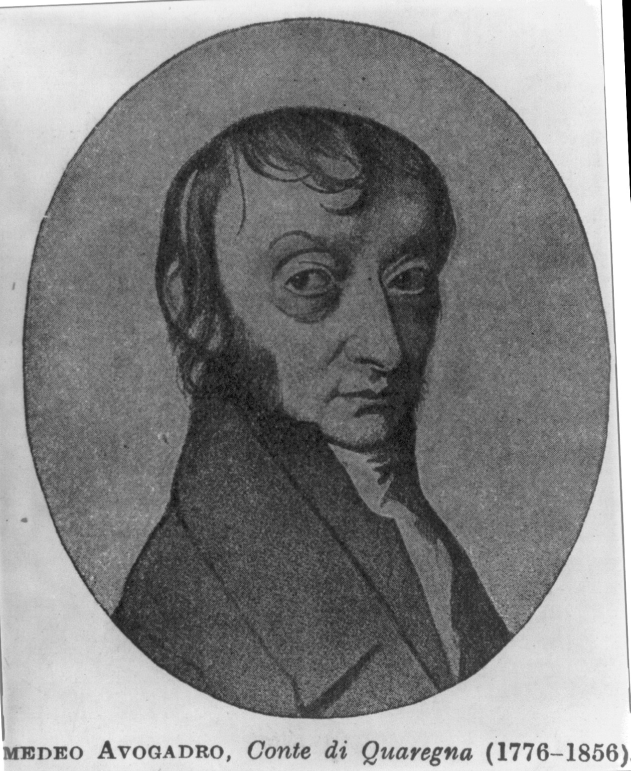 [Count Amedeo Avogadro, 1776-1856, head-and-shoulders portrait, facing right] — historic print