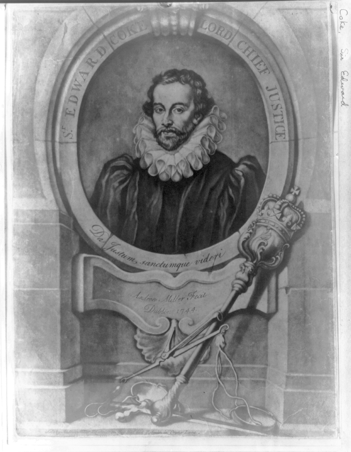 [Edward Coke] — historic print