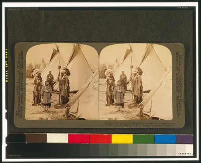 Cheyenne chiefs and family, descendants of America's aboriginal princes, World's Fair, St. Louis, U.S.A.