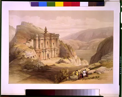 El Deir Petra March 8 1839 / David Roberts.