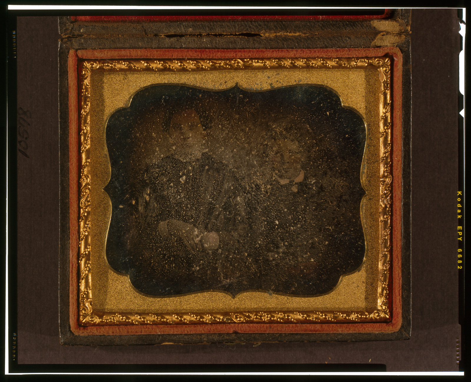 [Unidentified girl and boy], [between 1850 and 1860] — historic photograph