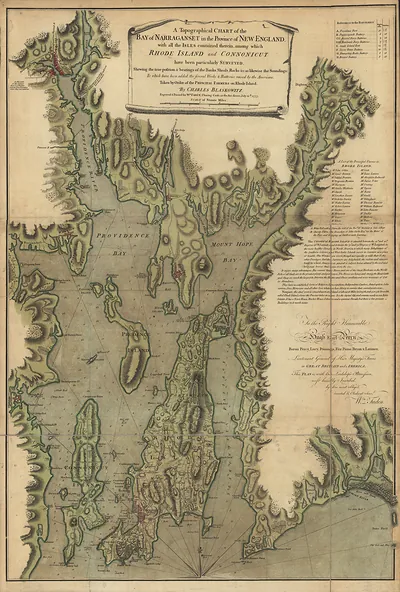 A Topographical Chart of the Bay of Narraganset in the Province of New England