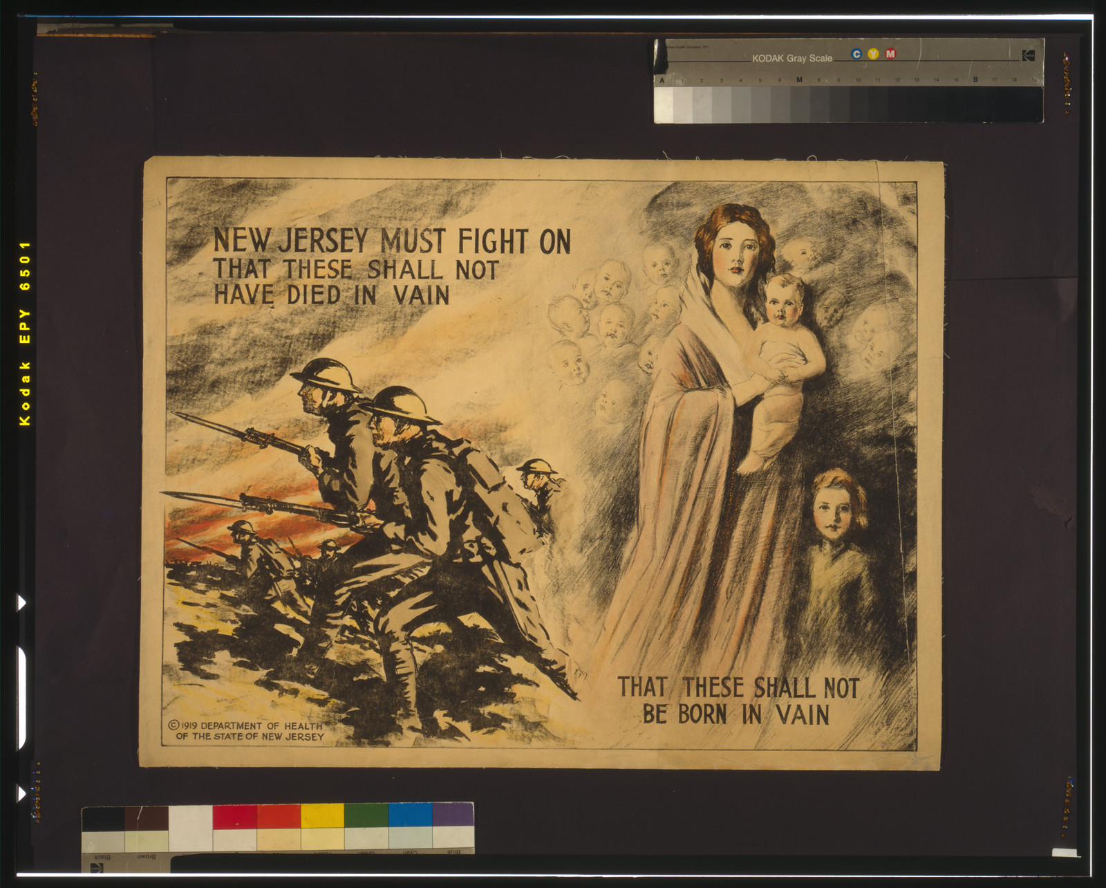 New Jersey must fight on that these shall not have died in vain - that these shall not be born in vain, c1919. — vintage poster