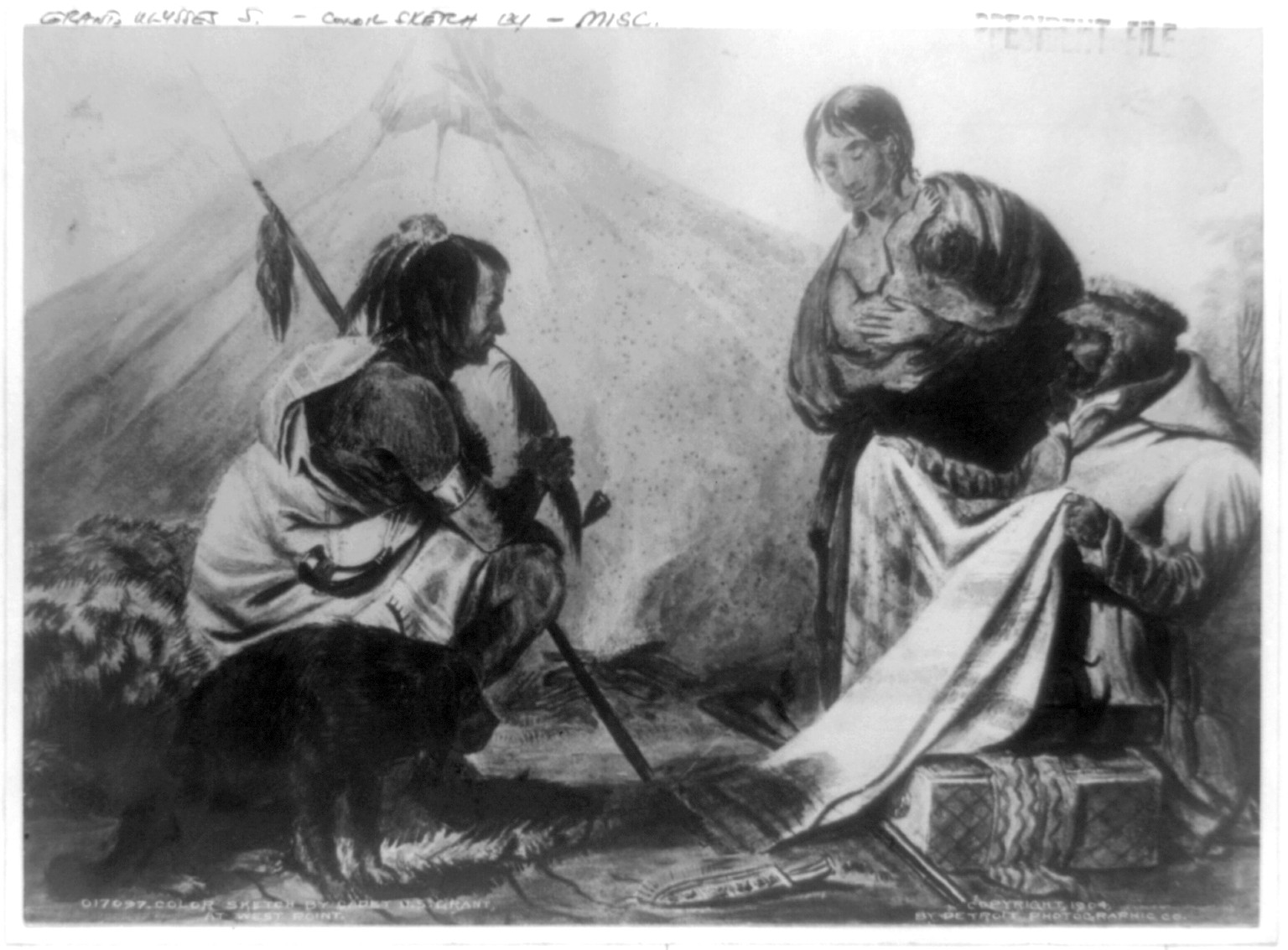 [Trading with Indians] — historic photograph