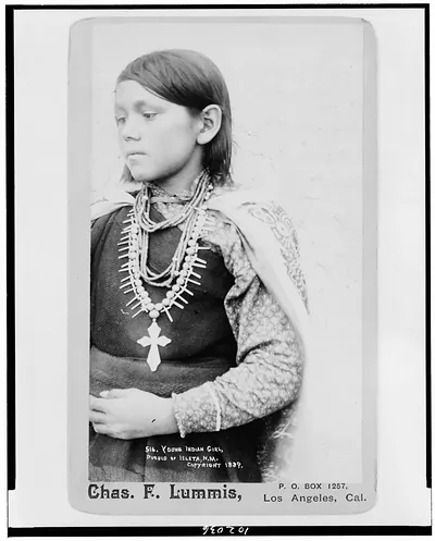 Young Indian girl, pueblo of Isleta, N.M. / Chas. F. Lummis, Los Angeles, Cal.