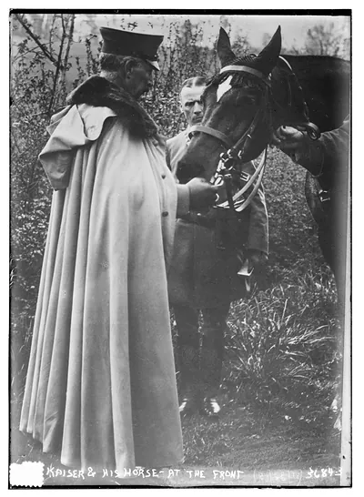 Kaiser & his horse -- at the front
