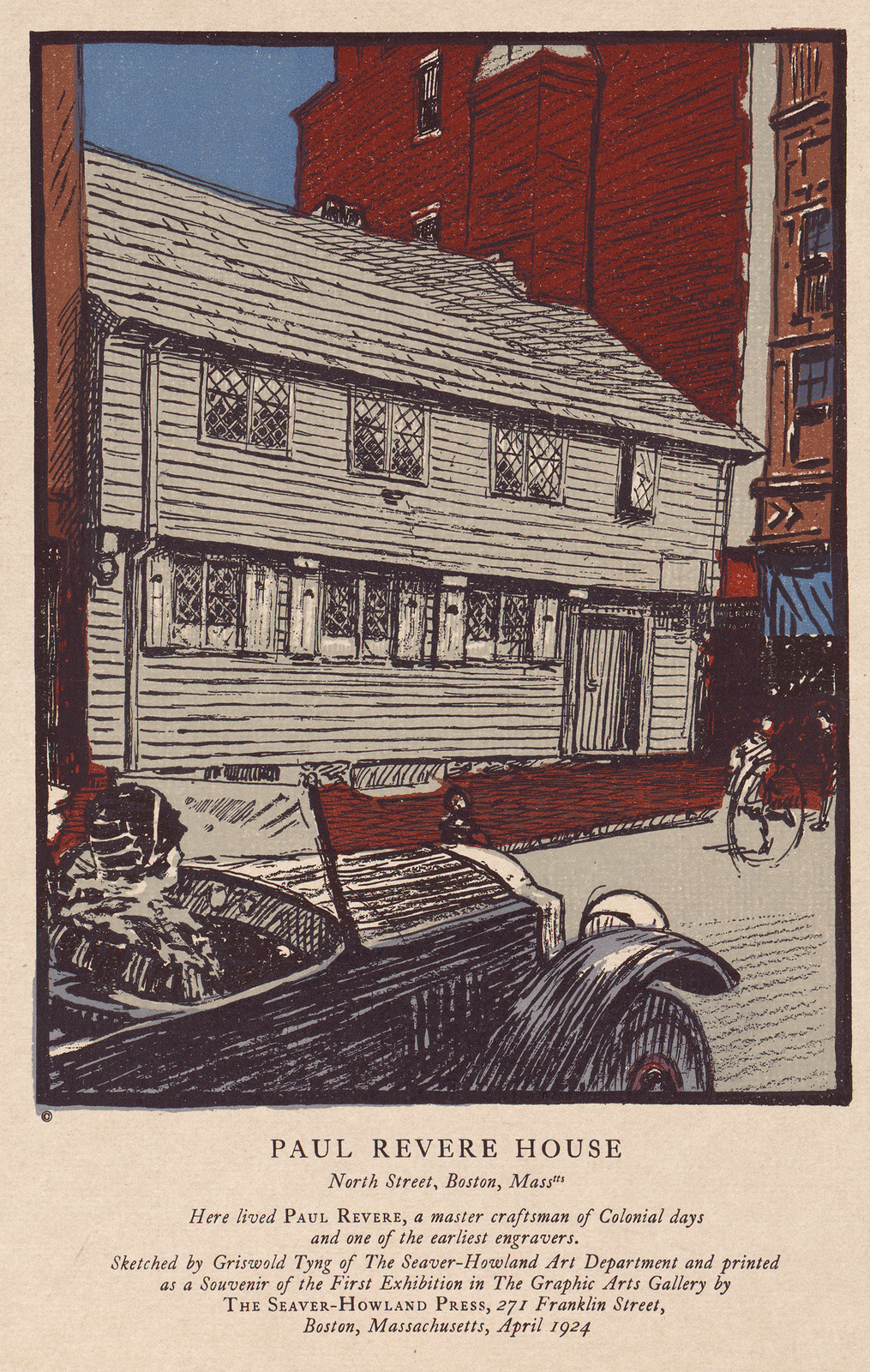 Paul Revere House, North Street, Boston, Massachusetts — historic image