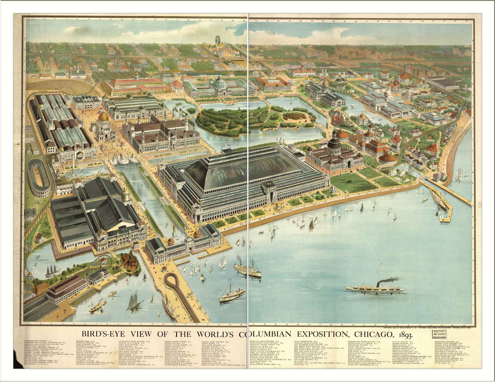 Bird's-eye View of the World's Columbian Exposition, Chicago, 1893 — historic image