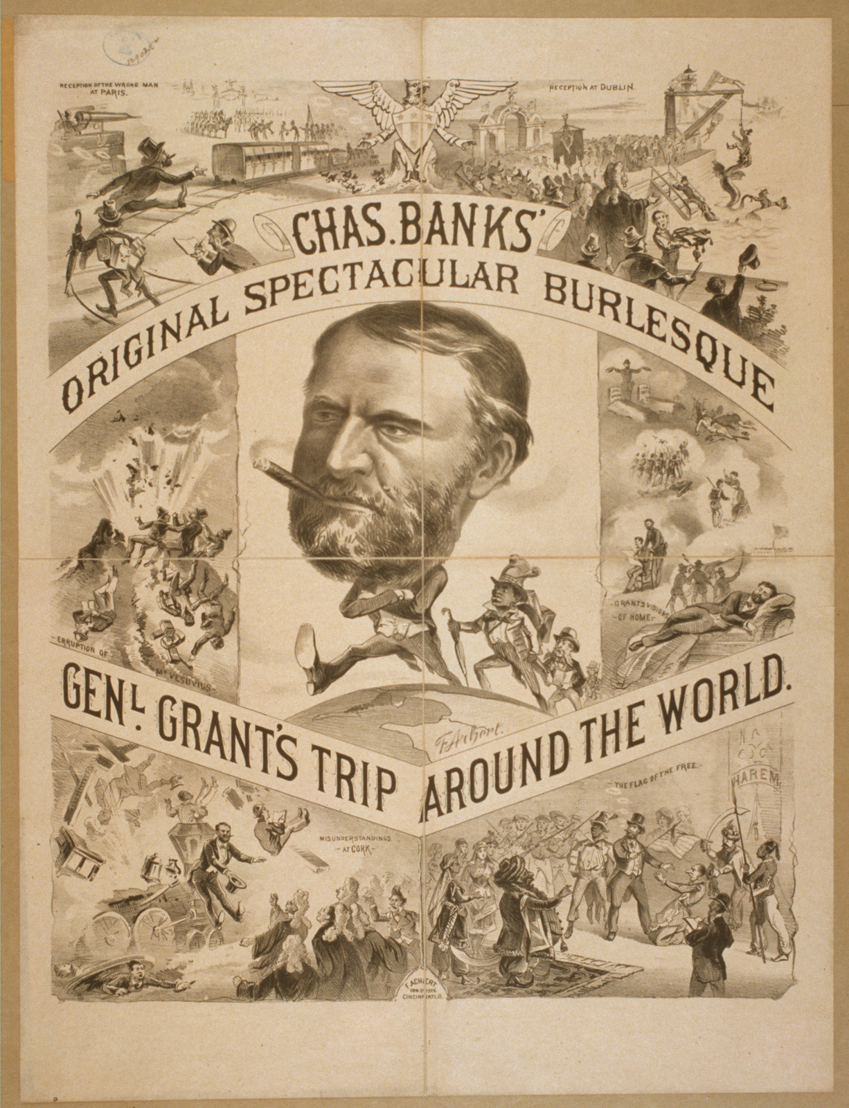 Chas. Banks' Original Spectacular Burlesque: Gen. Grant's Trip Around the World — historic image